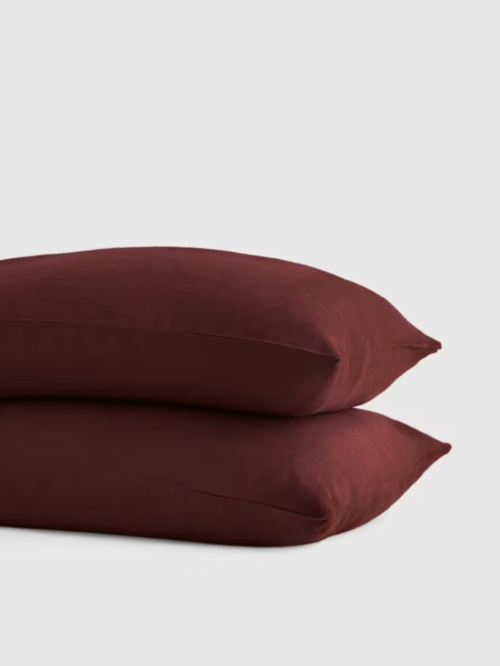 King linen pillowcase Burgundy Only 1